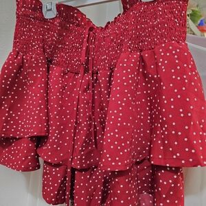 Red Polka Dot Shorts (Looks Like Skirt)
